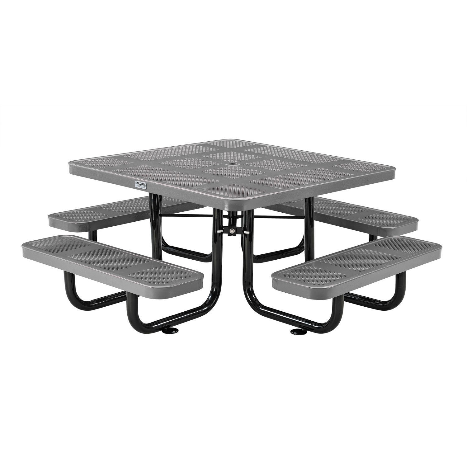 46" Child Size Square Perforated Picnic Table Gray