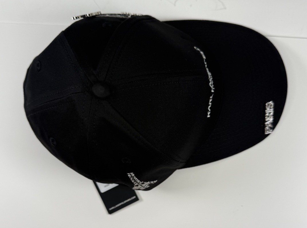 Karl Lagerfield Paris Women’s Hat Cap Strap Back Adjustable Black NEW Fashion