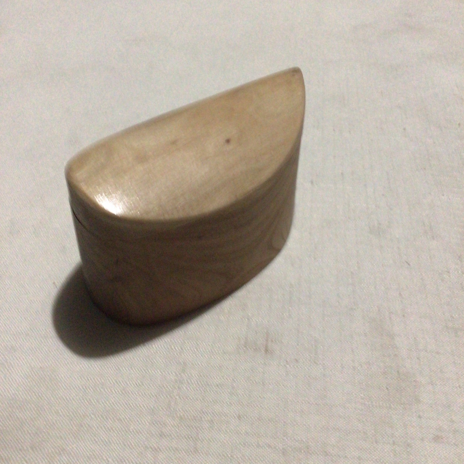 Handmade Teardrop Shaped  Elm wood Ring/ Trinket Box  Swivel Lid