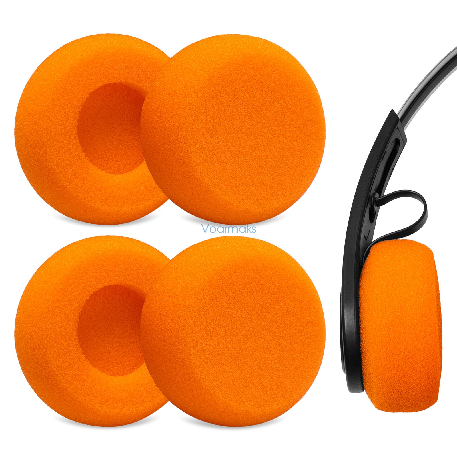 2 Pairs Orange Foam Ear Pads for JLAB Rewind, Rewind 2 Wireless Retro Headphone