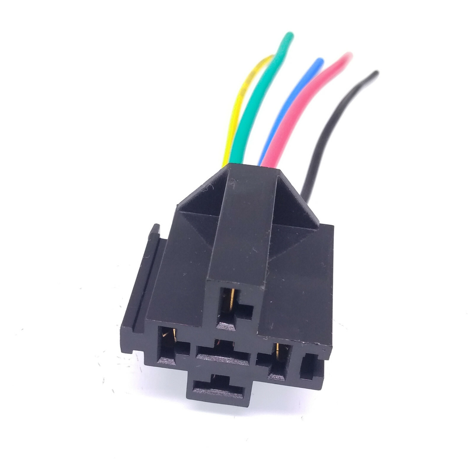 5 pcs 5 Pin Cable Relay Socket Harness Connector DC 12V for Car