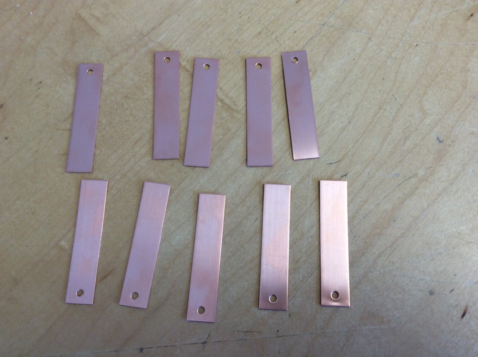 QTY 25-BLANK COPPER TRAP TAGS/TRAPPING SUPPLIES/TRAPS/PLANTS-TREE IDENTIFICATION