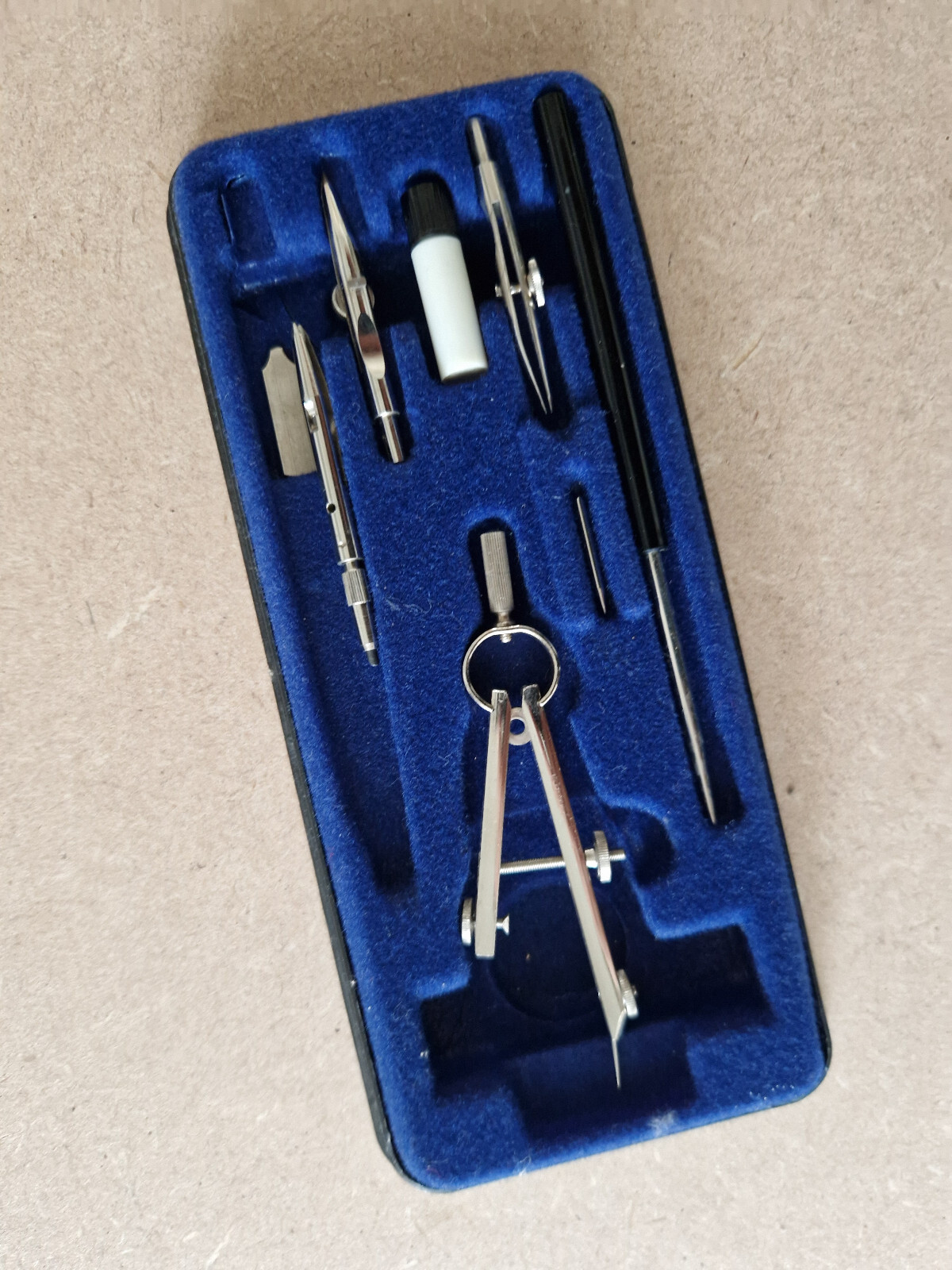 Vintage Pythag drafting compass drawing set In Case