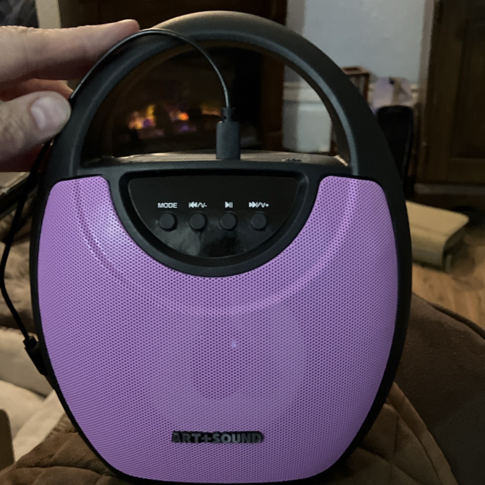 ART+SOUND ARBT106 Purple Oval Home Speaker USB TF Card 3.5mm Jack 2022