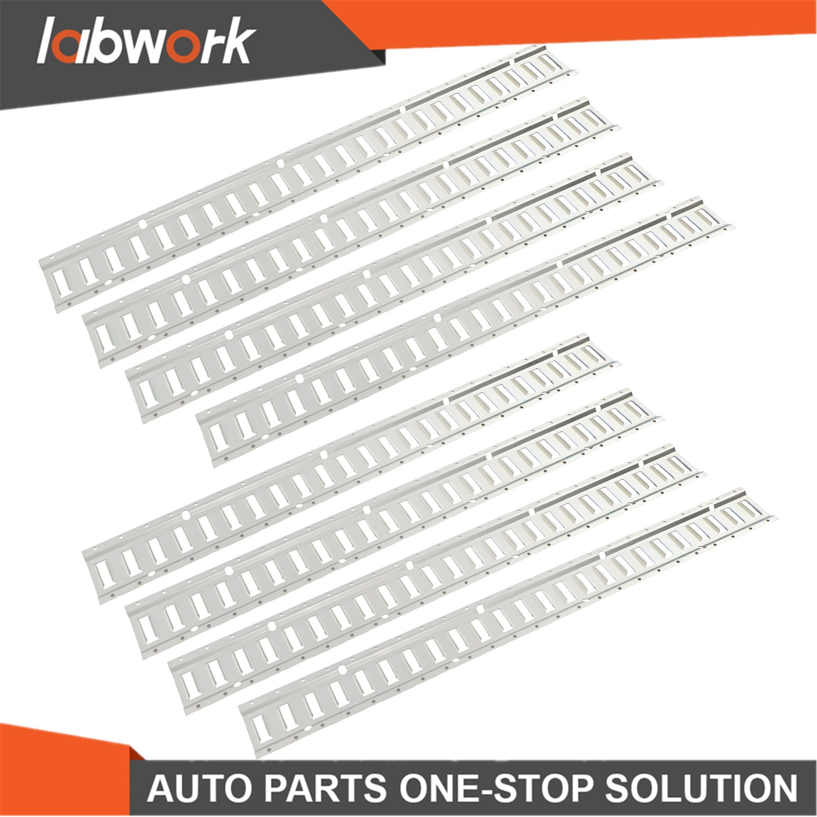 Labwork E Track Tie Down Rail Kit 4' (8 Pack) 2,000 lbsGalvanized Steel For Vans