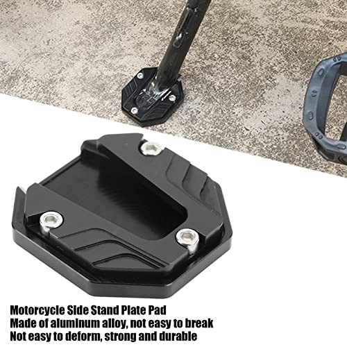Motorcycle Kickstand Plate, Aluminium Alloy MotorcycleSide Stand Black