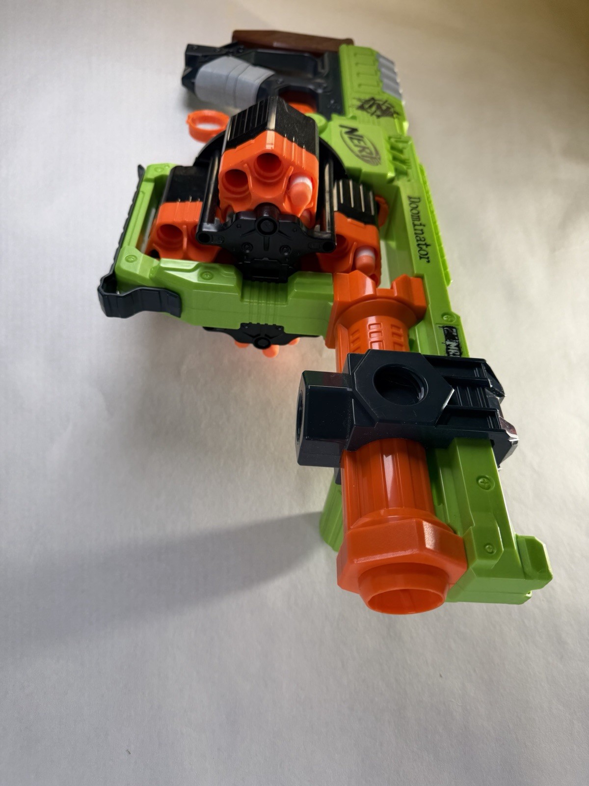 Nerf Zombie Strike Doominator Blaster w/ Rotating Drum Tested Working