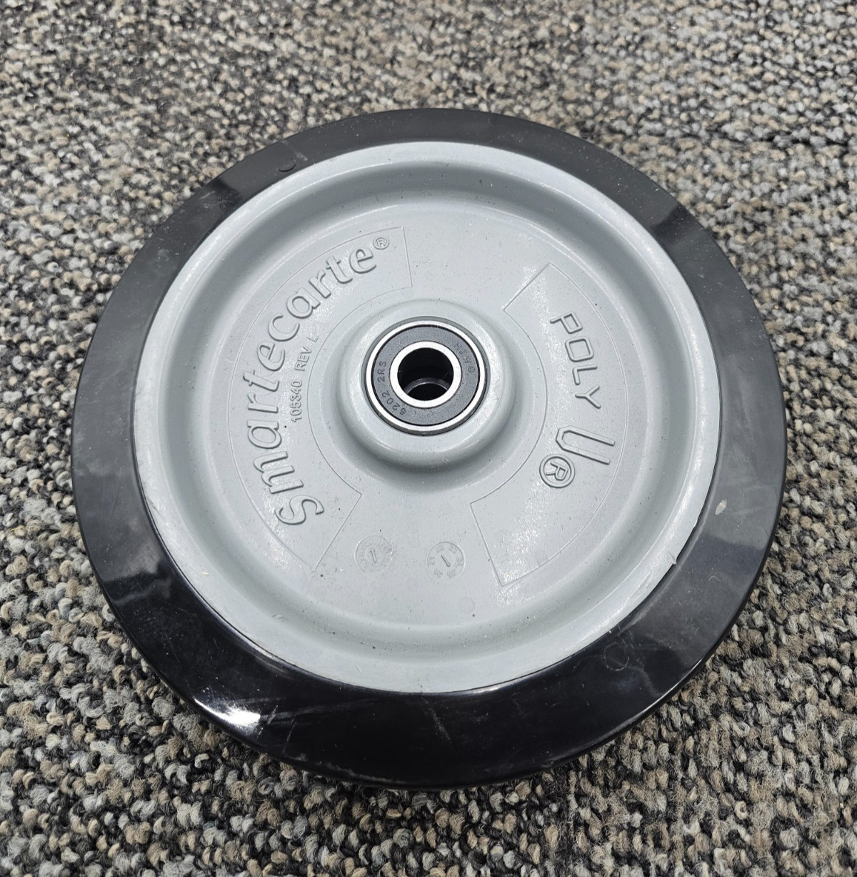 Smartecarte 105340 Poly U 8" Diameter Wheel With HJW 6202 2RS Bearing