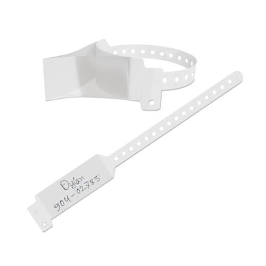 Adjustable Medical ID Wristband for Adults & Seniors – Waterproof White 100