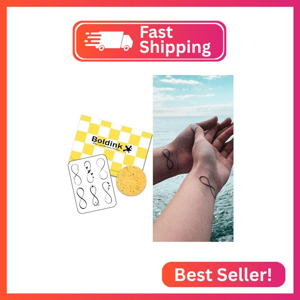 Boldink Semi-permanent Tattoos,Realistic Fake Tattoos,Last 7-15 Days,Waterproof