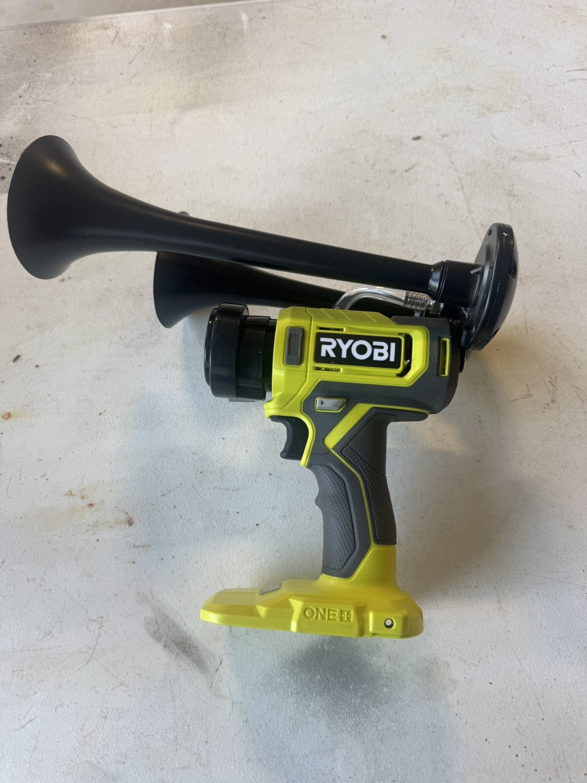 Ryobi 18V Train Air Horn Dual Black Metal Trumpets l USA Assembled Model
