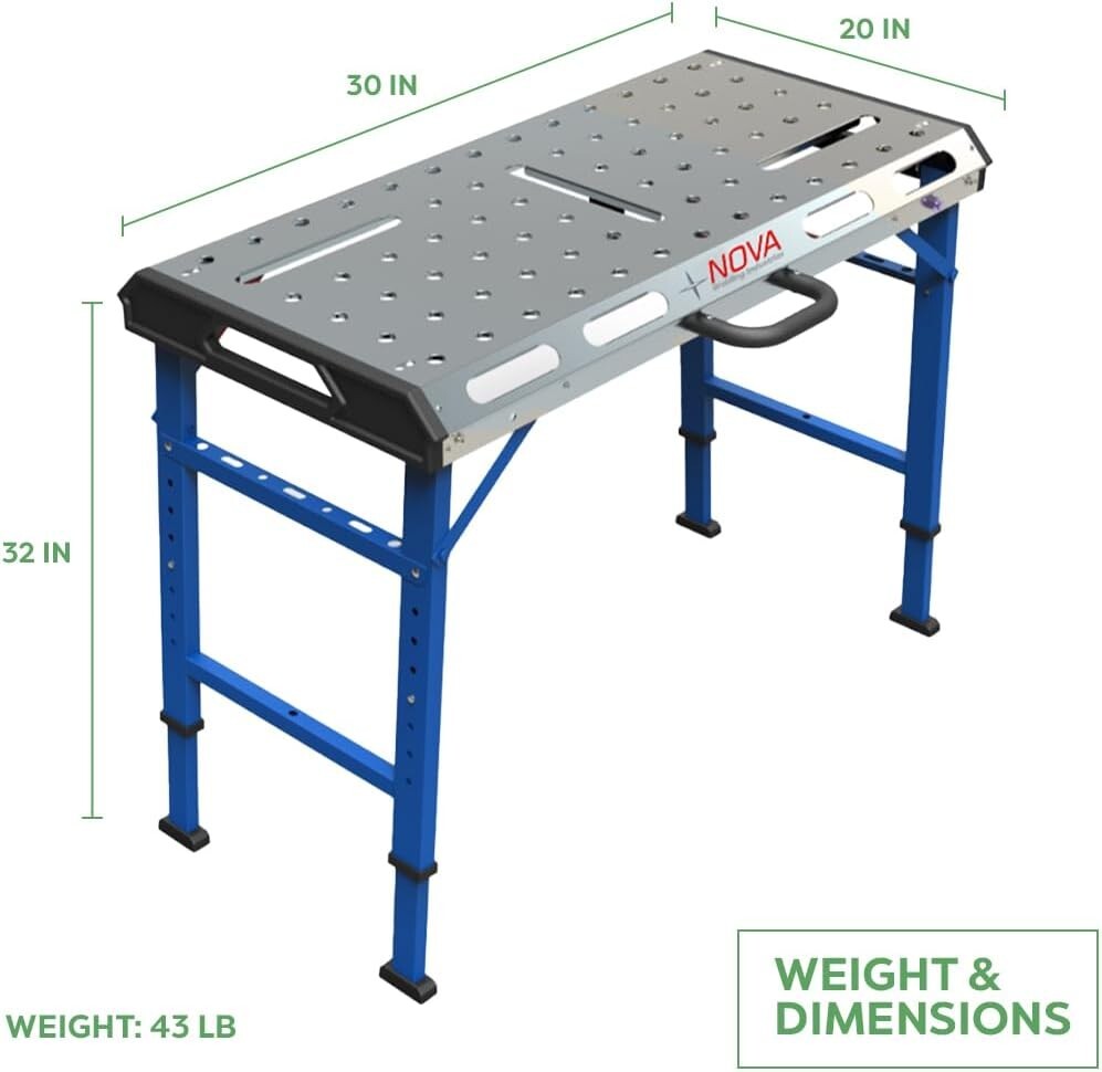 NOVA WELDING AND TOOL TABLE WITH FOLDING LEGS