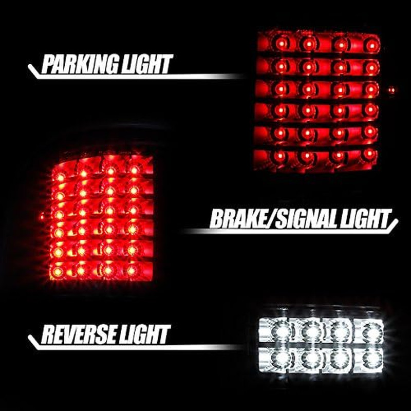 Black LED Headlights & Taillights Pair Set for 2004-2008 Ford F-150 Styleside
