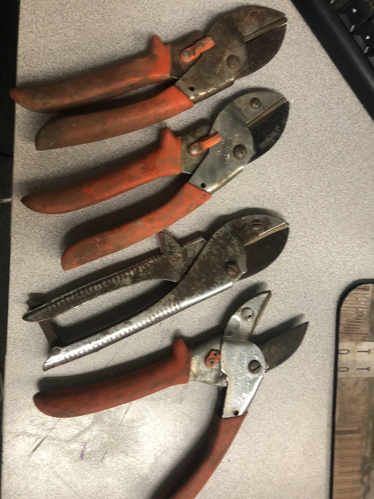 Vtg. Lot 4 Seymour Smith  #119 19 Snap-Cut Anvil Pruners Pruning Shears