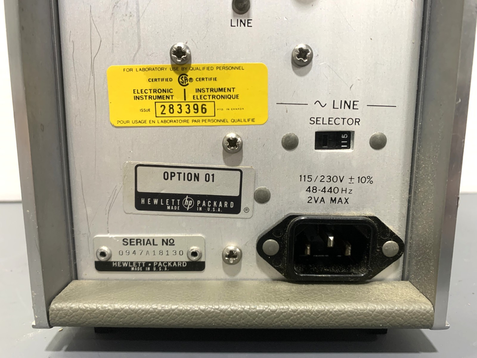 HP Hewlett Packard 427A Voltmeter 115/230V No Power Please Read