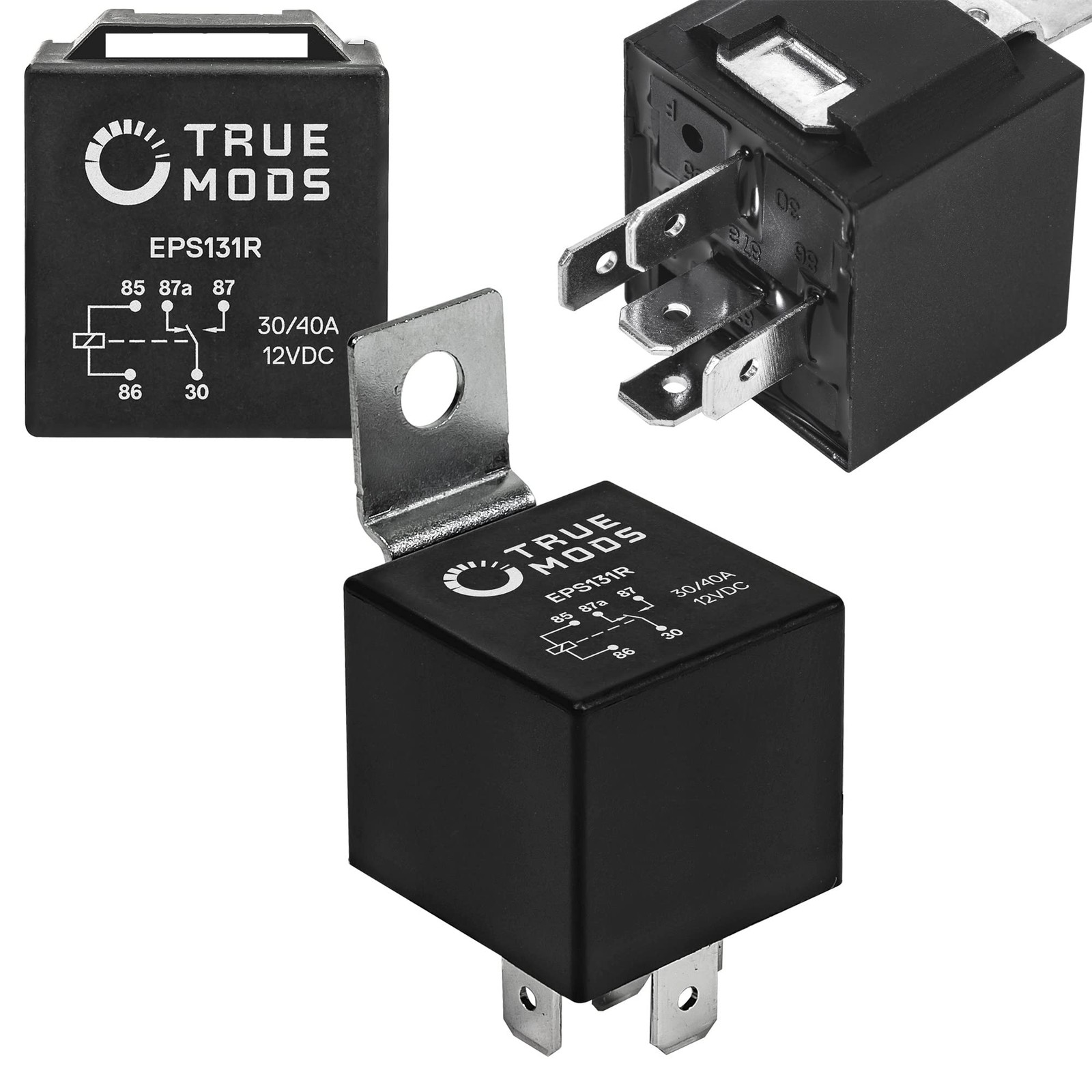 True Mods 10 Pack Bosch Style 5-Pin 12V Relay Switch [SPDT] [30/40 Amp] 12 Vo...