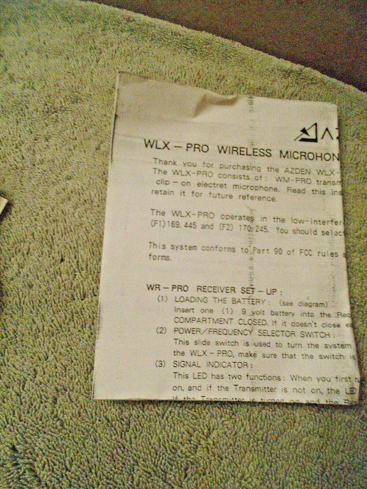azden wlx-pro