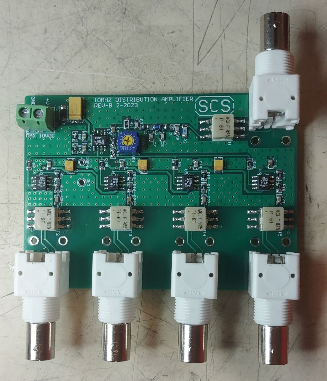10MHz Isolated Distribution Amplifier for GPSDO OCXO Rubidium w/4 outputs