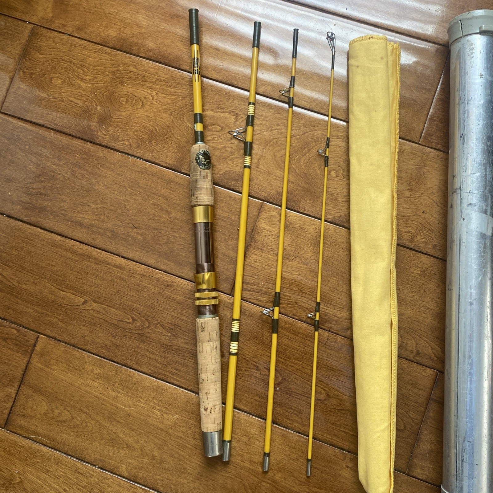 Vtg EAGLE CLAW Wright McGill TRAILMASTER M4TMS 6 1/2 ft Spin Fly Rod w/bag&case