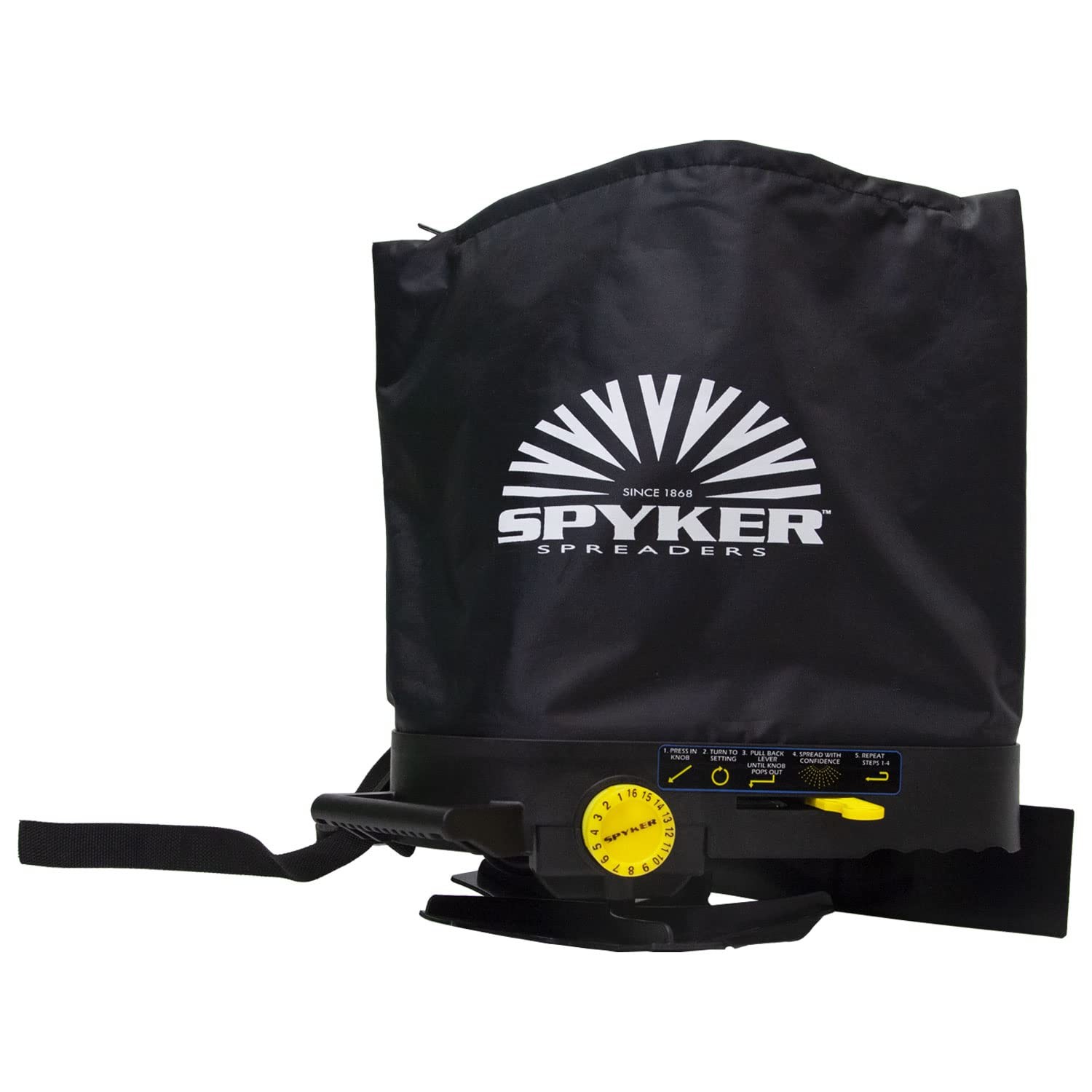 Spyker 25lb Bag Spreader with Material Viewing Window & Easy Calibration Syst...