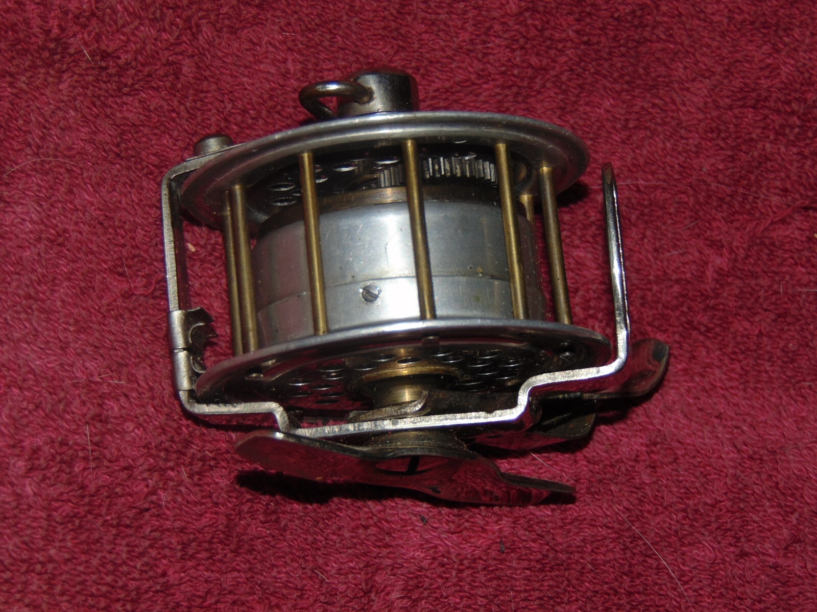 CIRCA 1898 "YAWMAN & ERBE" AUTOMATIC FISHING REEL IN ORIGINAL BOX: "Y & E REELS"