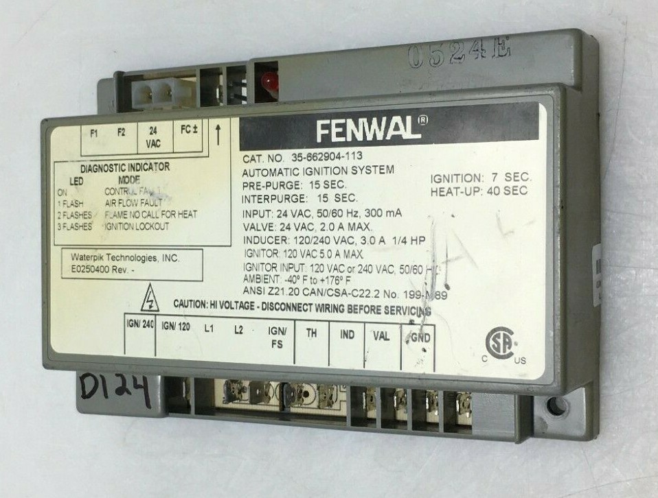 FENWAL 35-662904-113 Automatic Ignition Control Module used #D124