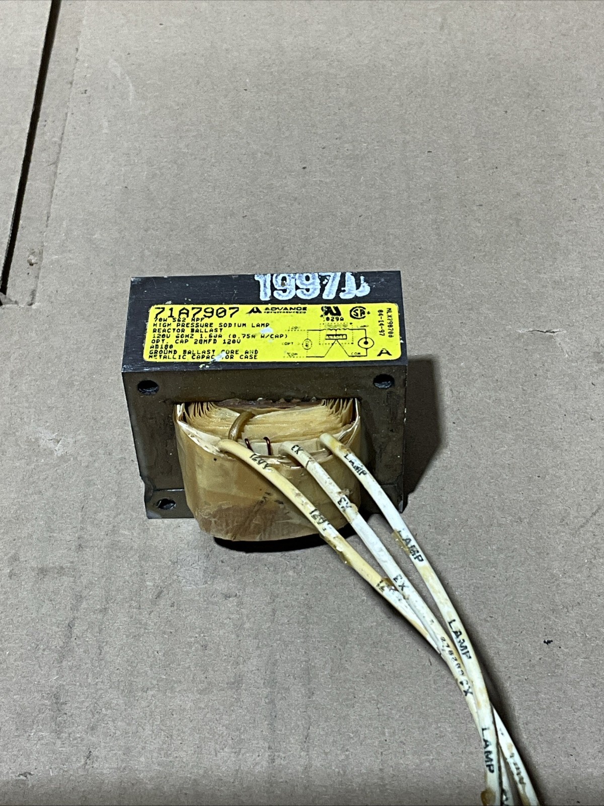ADVANCE 71A7907 HIGH PRESSURE SODIUM LAMP NOS