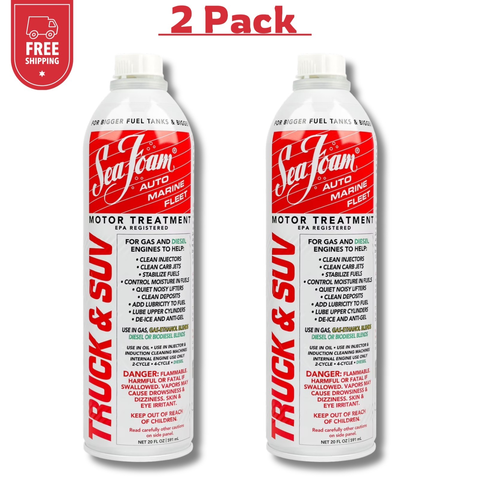 Sea Foam Truck & SUV Motor Treatment ST20 Gas and Diesel Additive 20oz Pack of 2