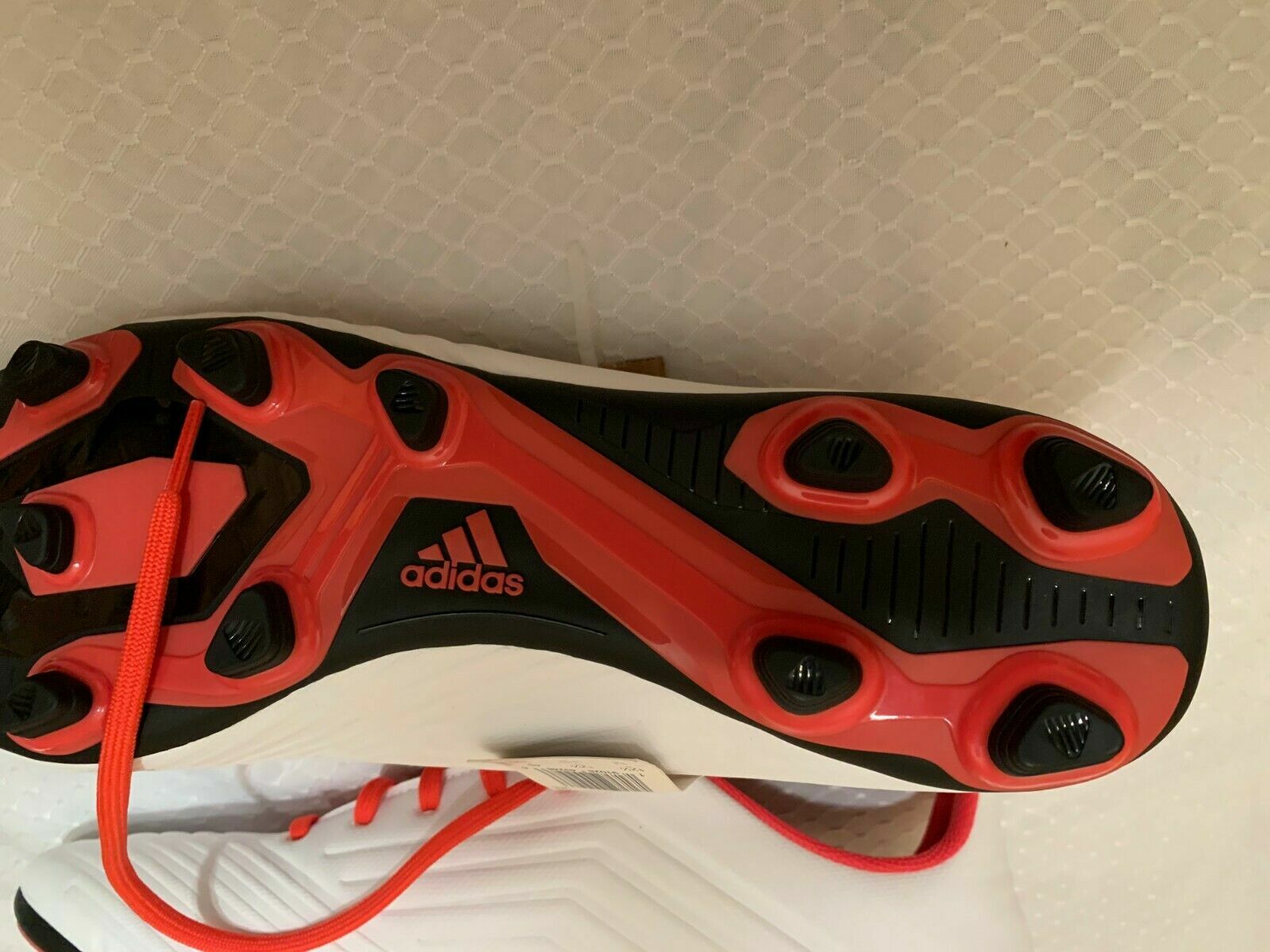 Adidas Predator 18.4 Fxg White/Black/Red Soccer Shoes Size 13