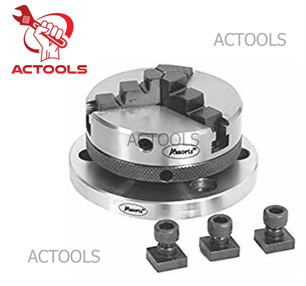 4" 100mm Tilting Rotary Table And 65 mm Chuck Self Centering+ Back Plate & Tnuts