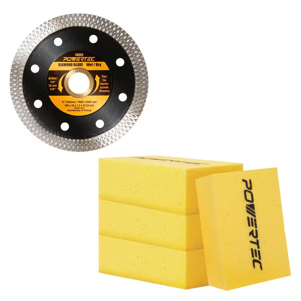 4 In. Turbo Mesh Rim Diamond Saw Blade for Handheld Tile Saw and Angle Grinder w
