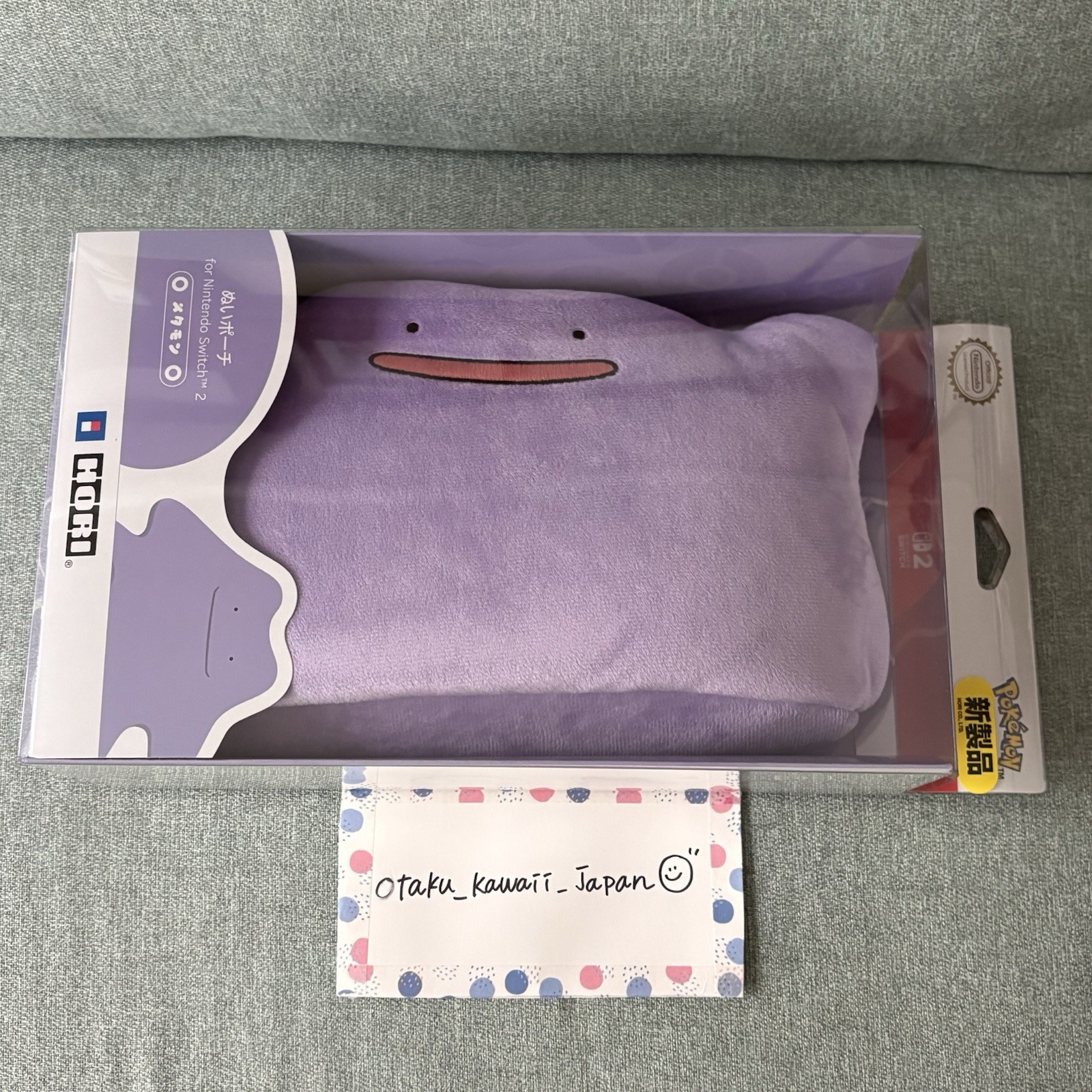 Ditto Plush Pouch for Nintendo Switch 2 HORI Official Pokémon Case Japan NEW 26
