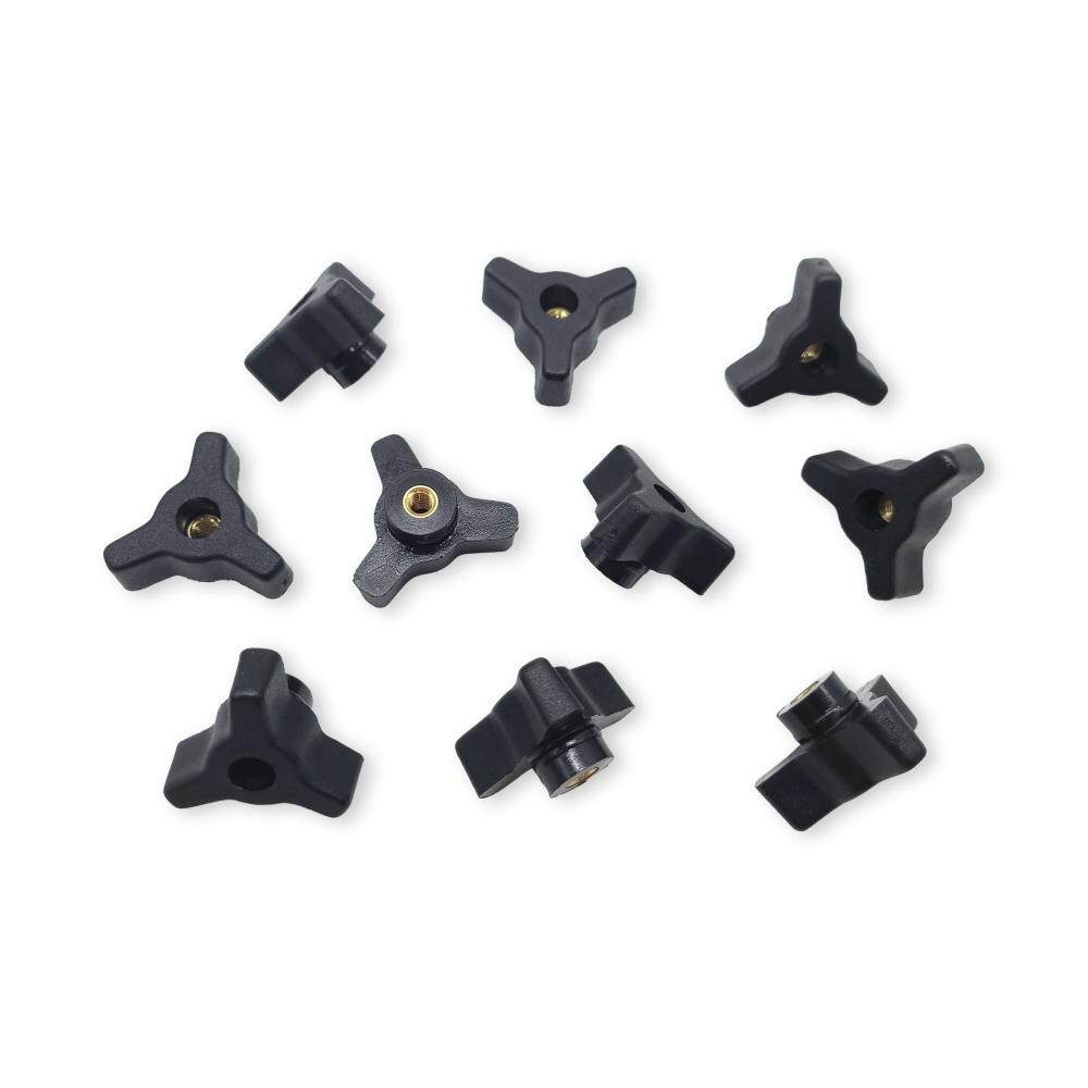 Taytools 10-Piece 1-1/2" Dia. Female Thread Tri-Star Knob Sets 770405