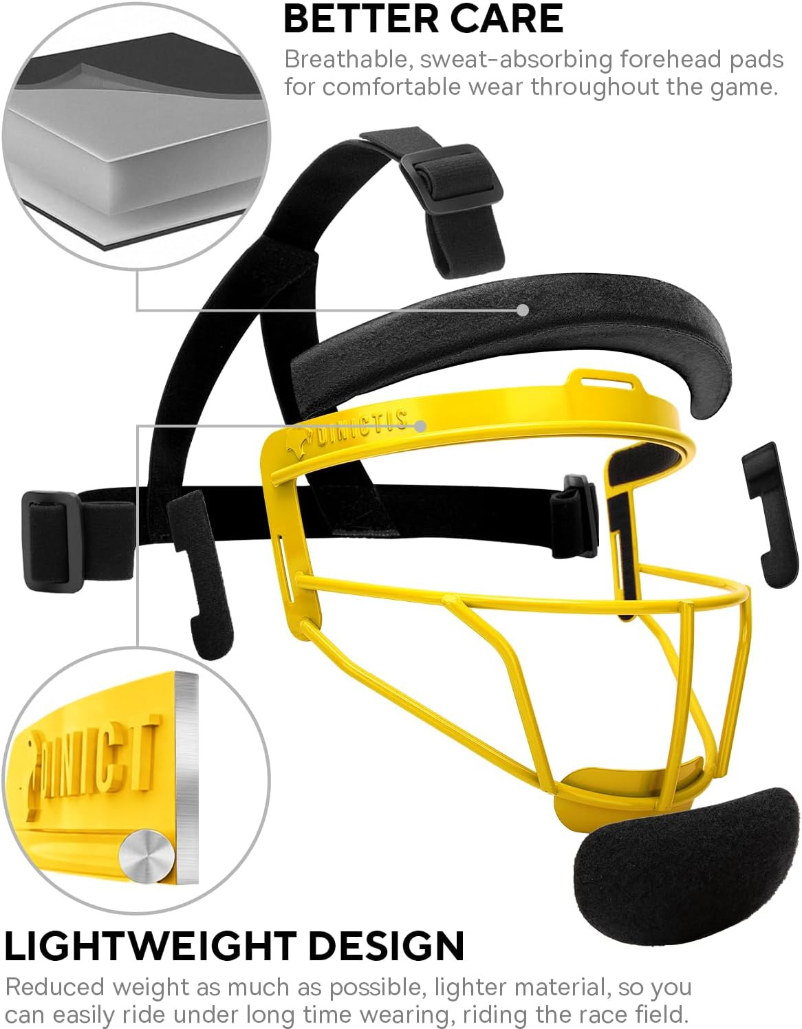 Softball Face Mask, Lightweight, Comfortable, with Wide Field Vision, Durable an