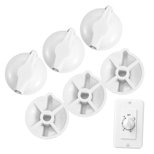6 Pcs Timer Switch Knob Replacement - Timer Knob Compatible Spring Wound