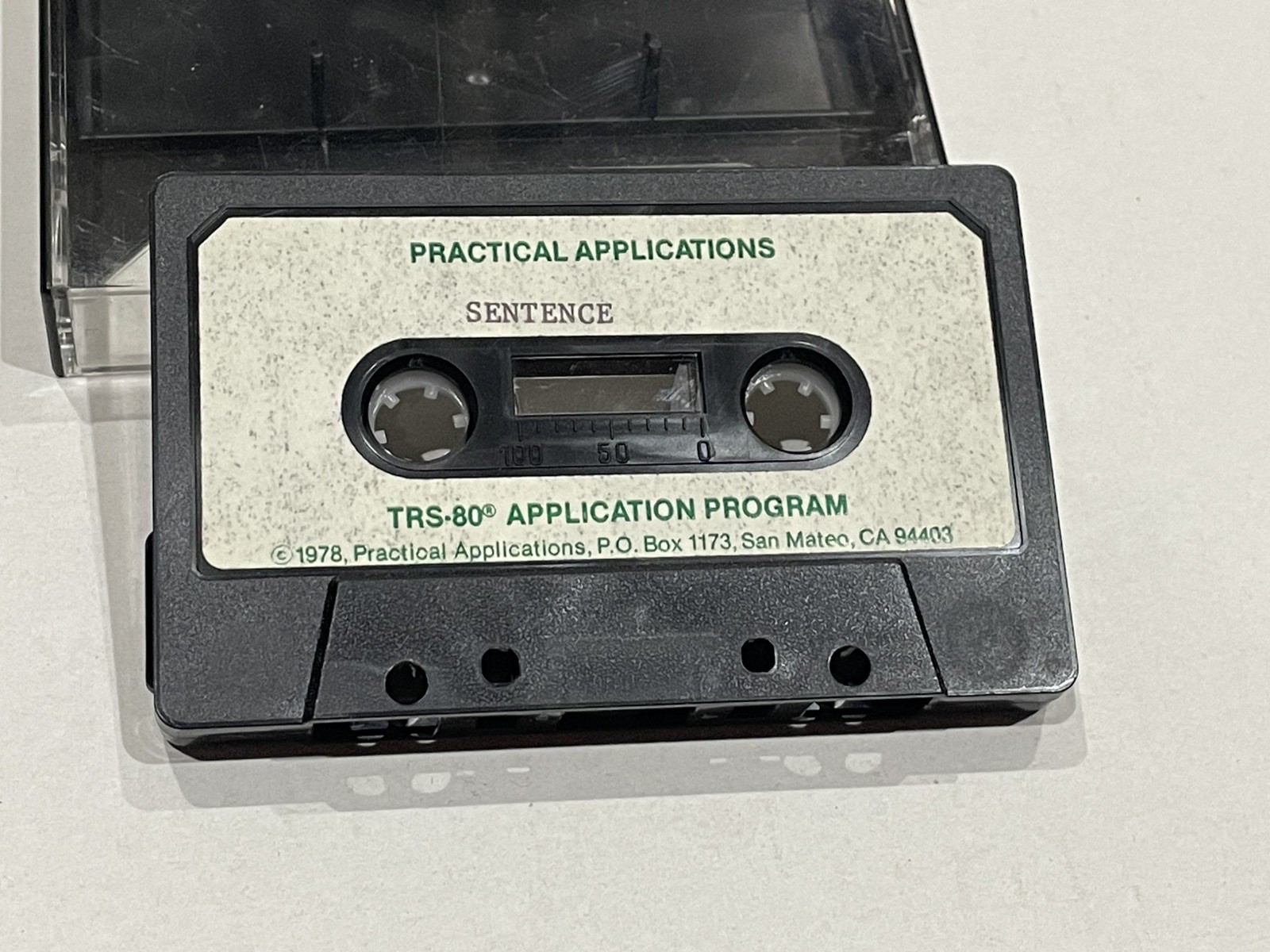 Vintage 1978 TRS-80 Application Program Sentence/ Tic Tac Toe cassette tape