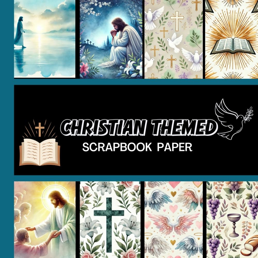 Christian Themed Scrapbook Paper: 20 Double Sided Sheets 8.5 x 8.5 for Scrapbook