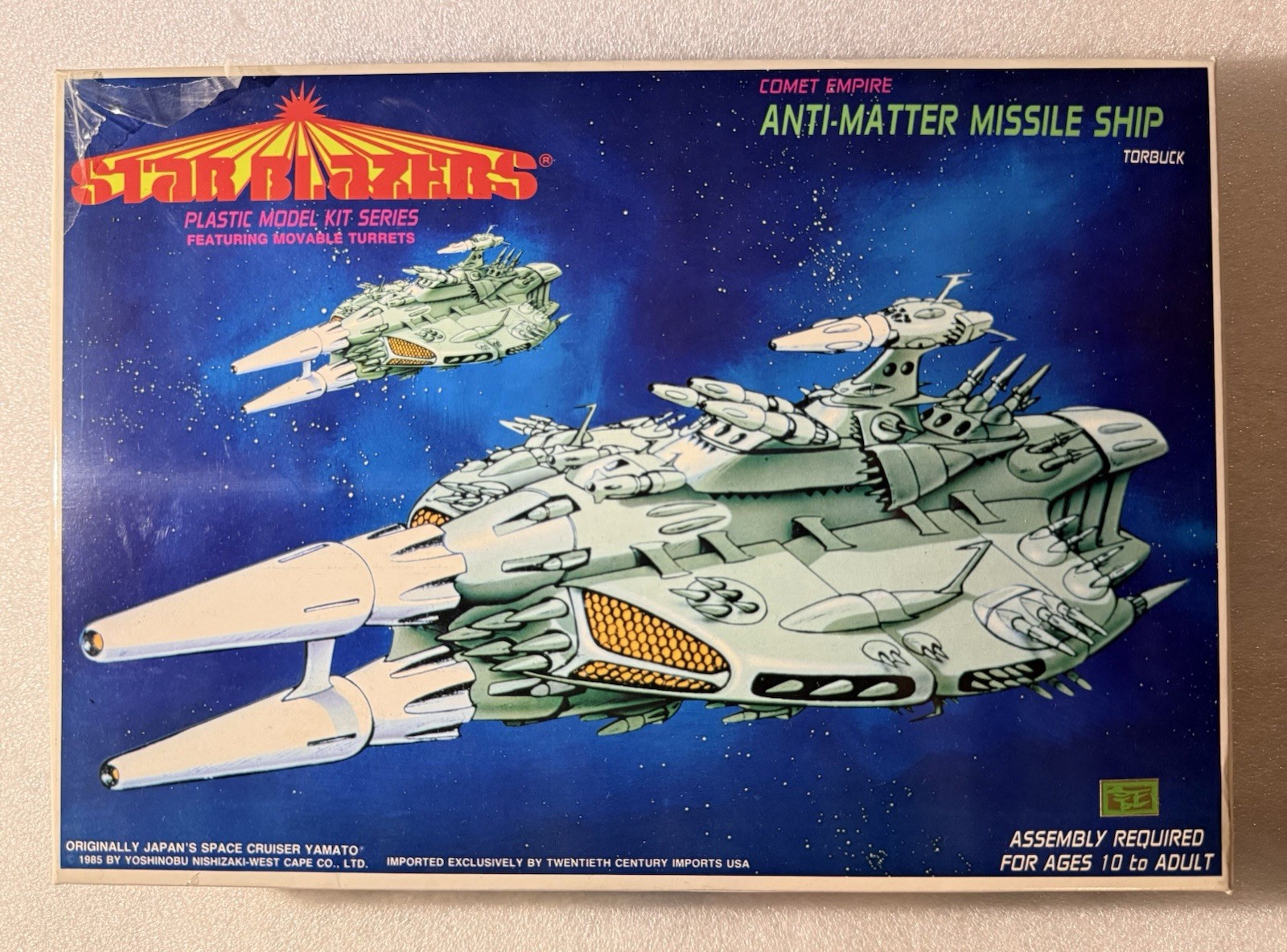 New TCI Star Blazers Comet Empire Anti-Matter Missile Ship 36036 Model Kit NOS