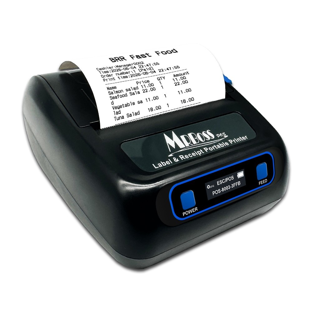 MRBOSS 80mm Portable Bluetooth Receipt Printer - Easy-to-connect Thermal Receipt