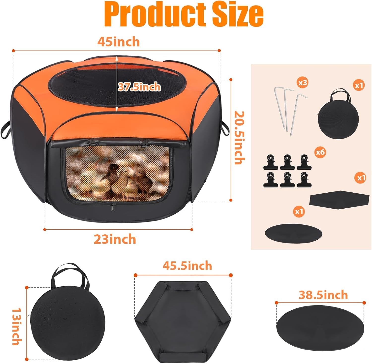 Chick Brooder Box, Upgrade Double Door Brooder Box for Chick Starter Kit, Pop...