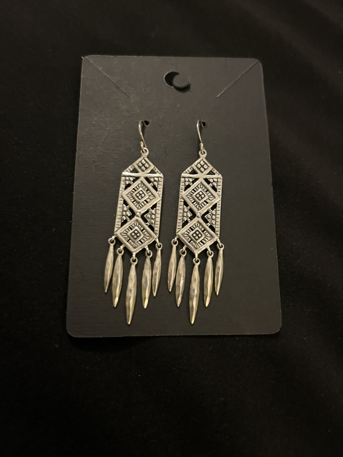 SILPADA-Sterling Silver 'Baroque Fringe' Tassel Chandelier Earrings W3556 rare