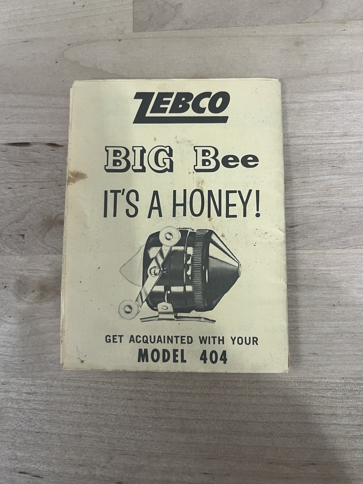 VINTAGE Zebco  404 Big Bee Fishing Reel Manual & Parts List