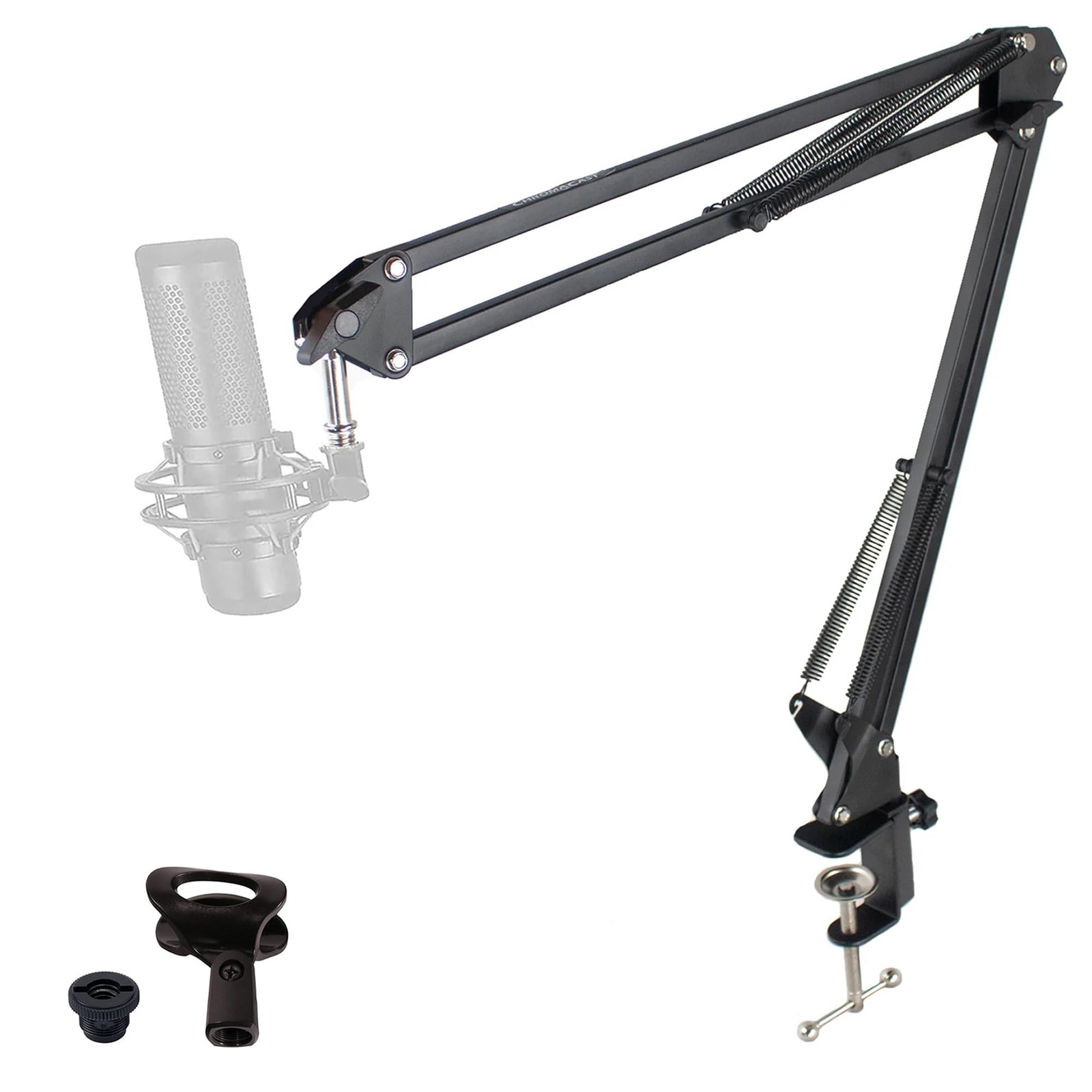 ChromaCast Pro Series 38 Scissors Arm Adjustable Microphone Desk Stand with Boom