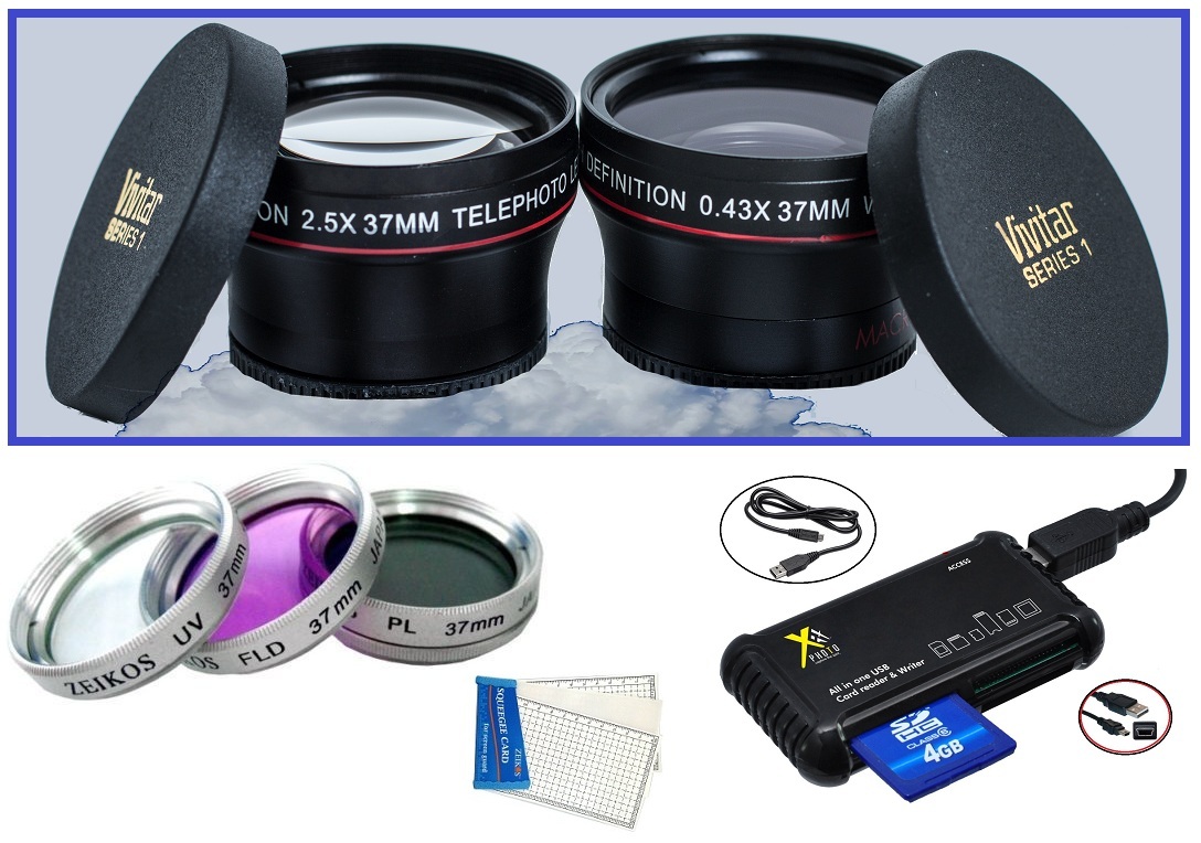 7-Pc Super Saving HD Accessory Kit for Panasonic Lumix DMC-GF5X (All Color)