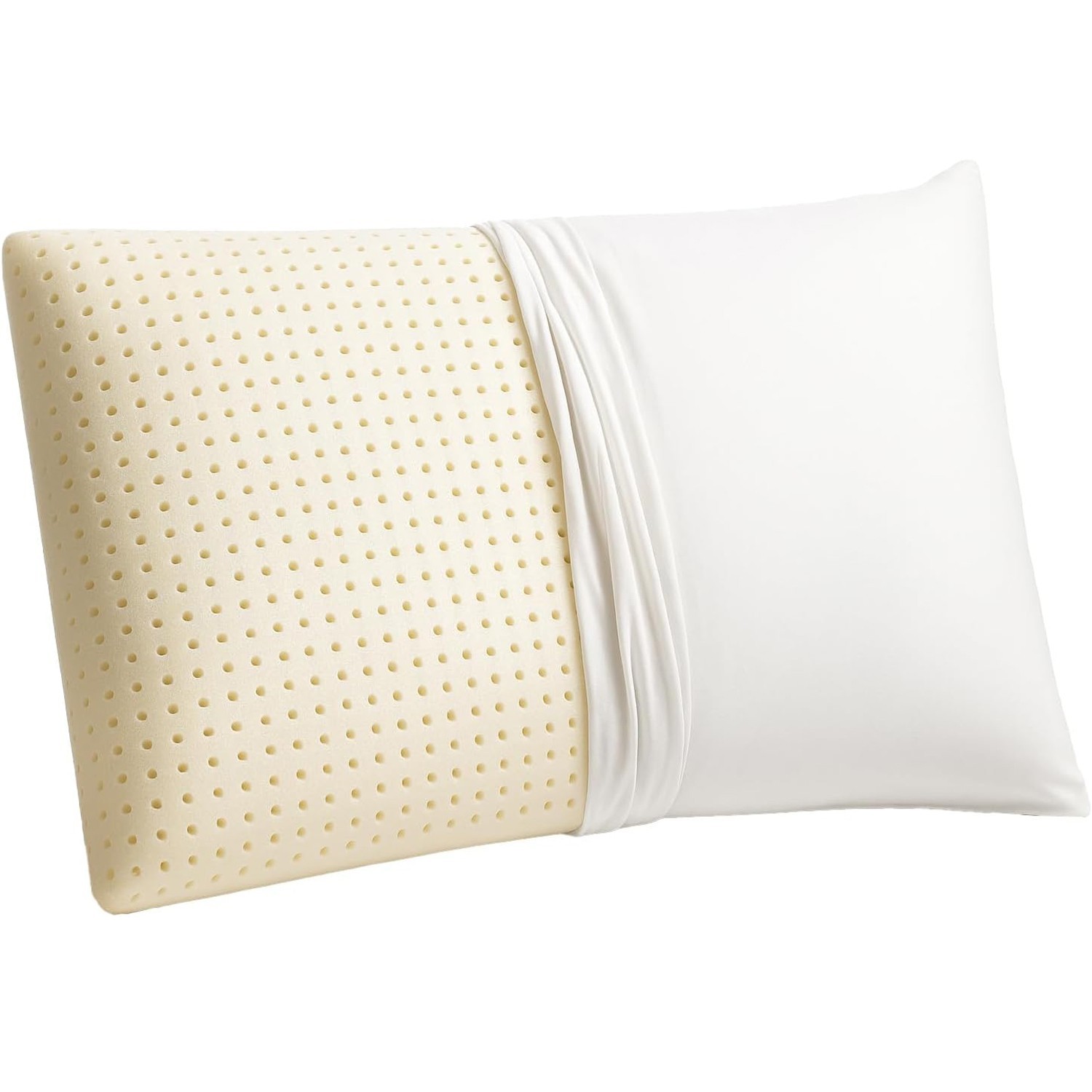 100% Talalay Latex Bed Sleeping Pillow with Organic Cotton Cover GOTS Certified