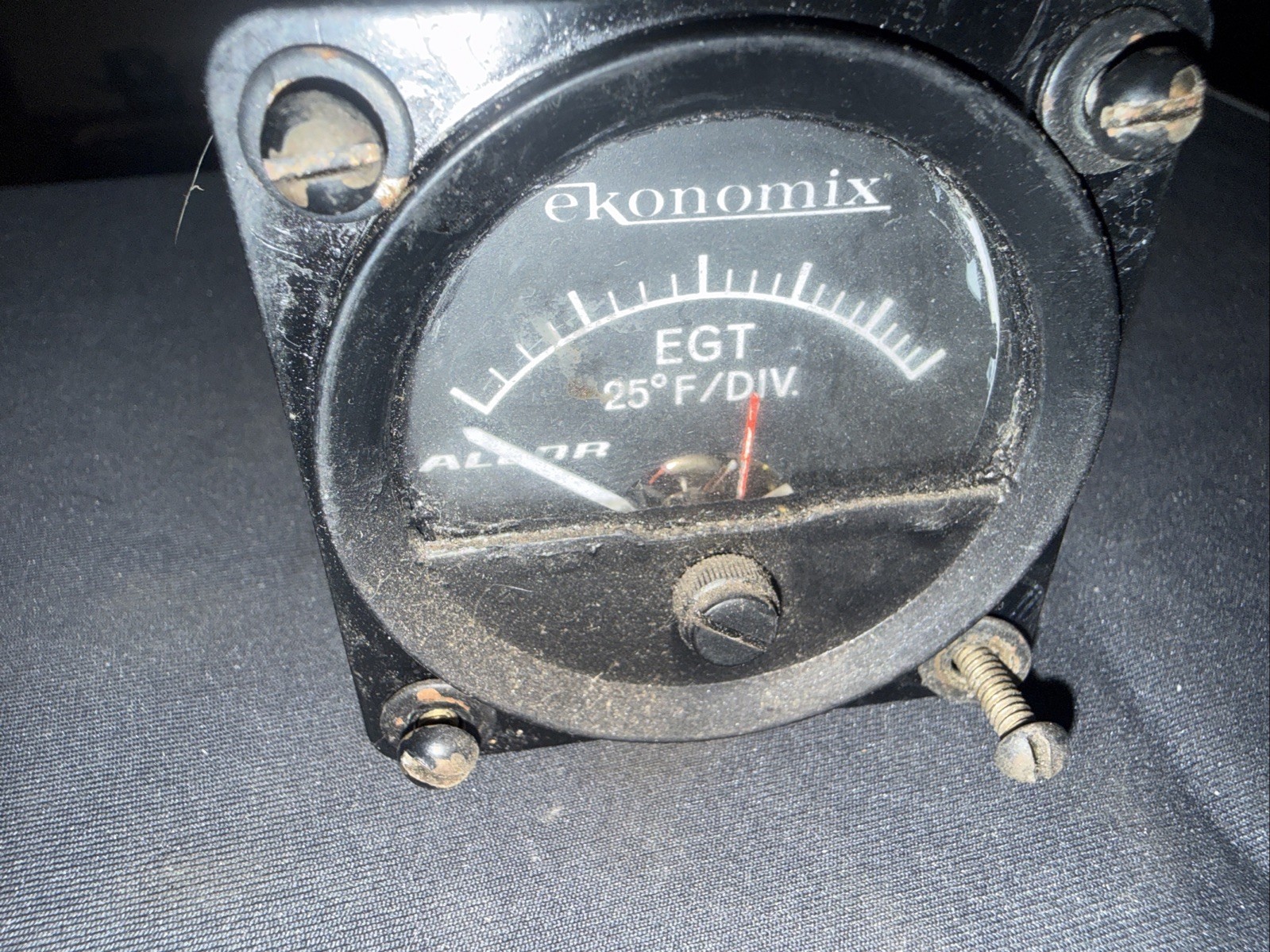 ALCOR EKONOMIX EGT INDICATOR PN 01-003-1 SN 32860 For Parts Mixture Indicator