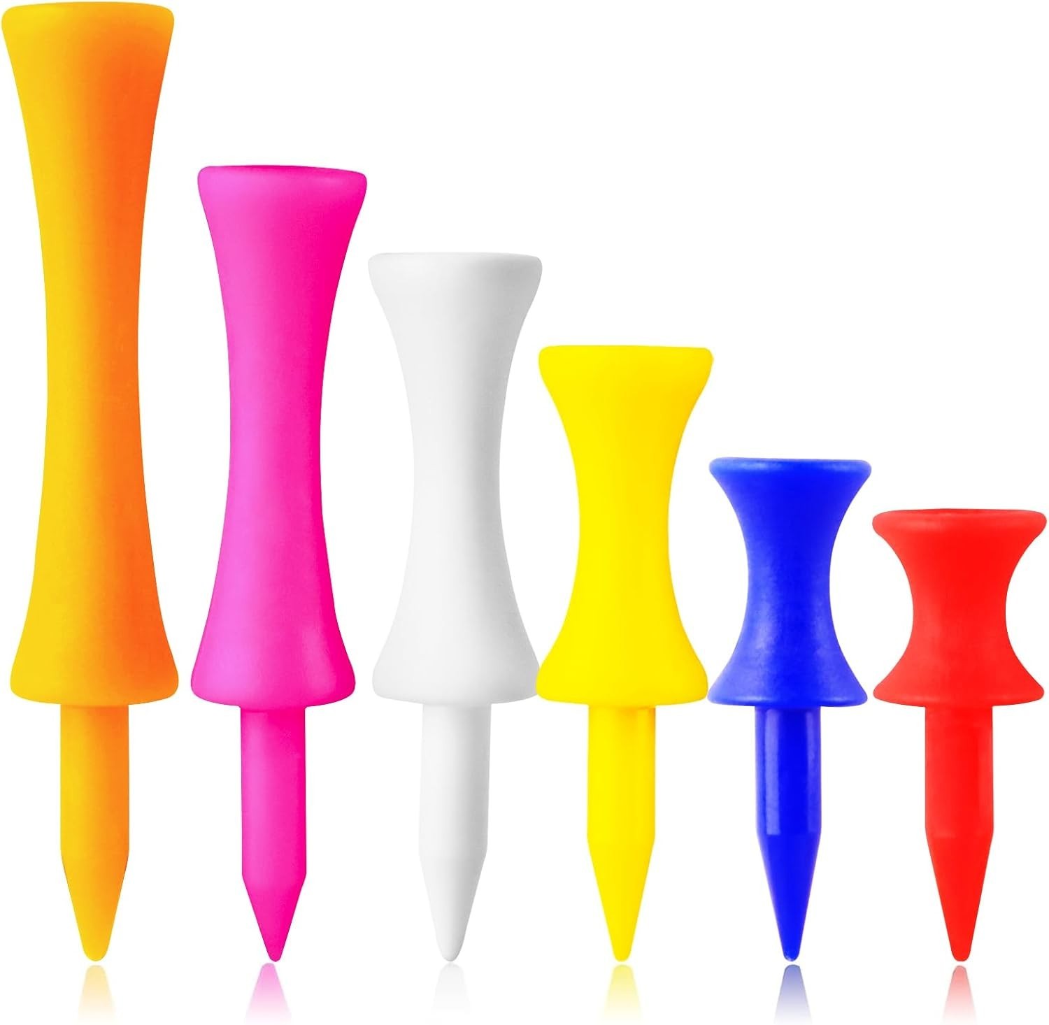 Plastic Golf Castle Tees Step Down Unbreakable Mixed or Same Height Value 100...