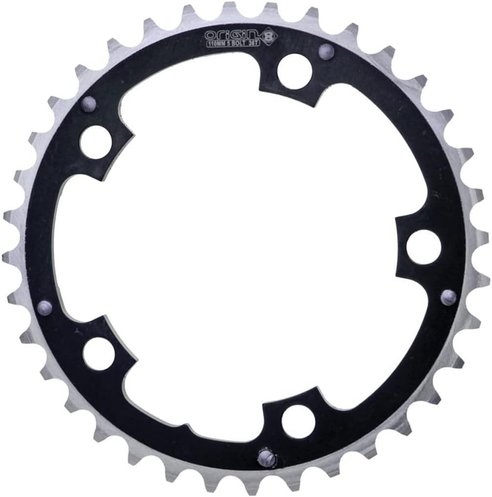 Alloy Ramped Chainrings, Black/Silver
