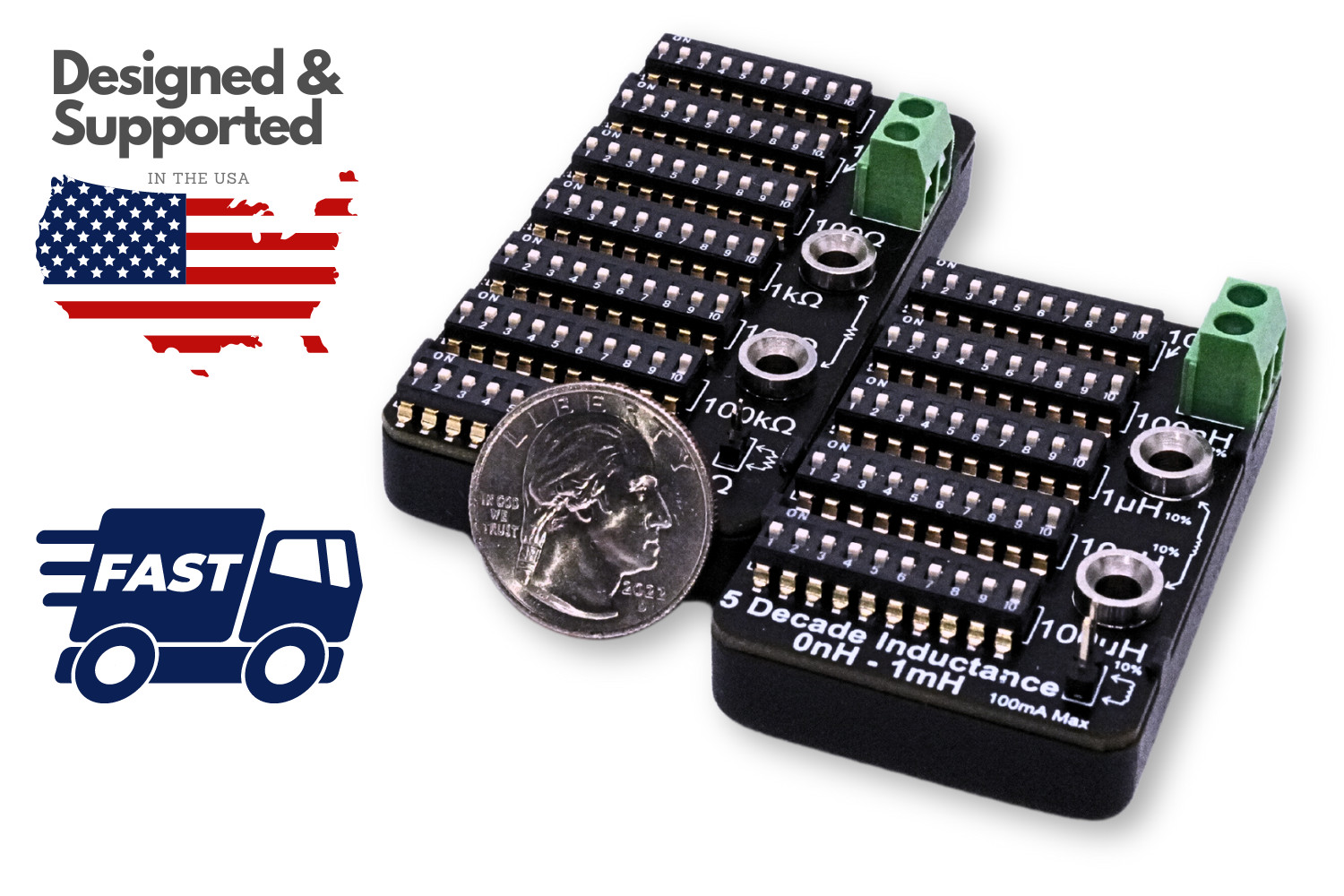7 Decade Resistance & 5 Decade Inductance Board/Box Combo
