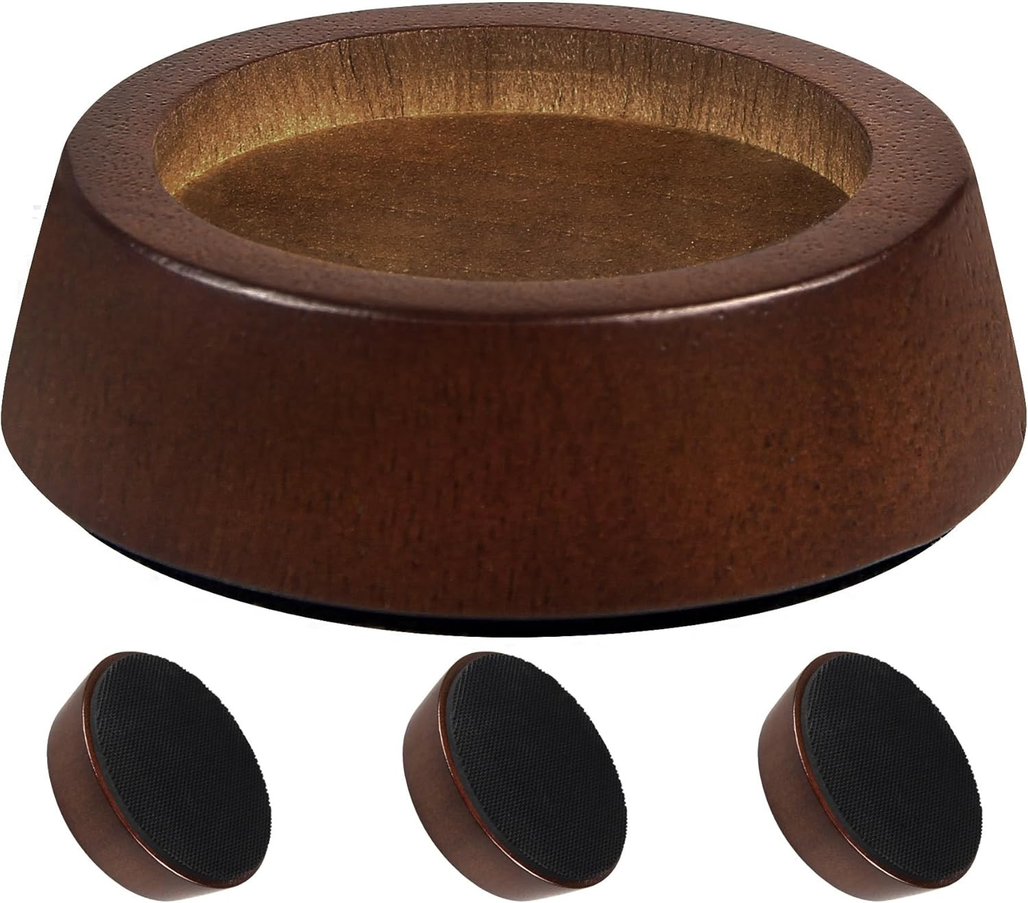 Wooden Furniture Risers Blocks - 1 Inch Set of 4 Bed Risers, Heavy Duty Solid Wo